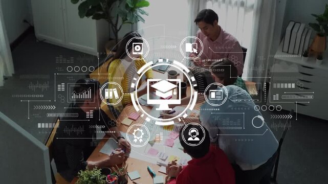 Team Collaboration with Digital Tools and Data Analysis in Modern Office Space for Business Development and Innovative Strategies. Entropy.