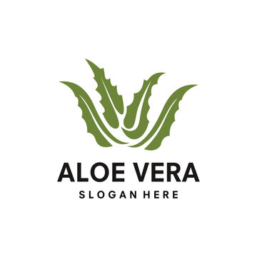 Aloe Vera logo design template illustration vector