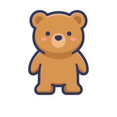 Obraz premium Cute cartoon teddy bear illustration