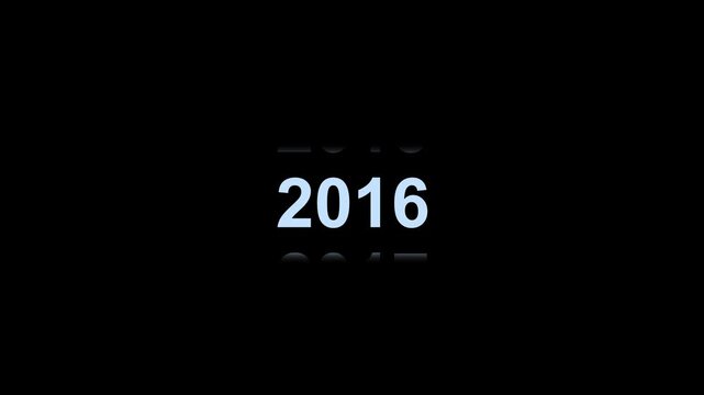 Dynamic digital year counter animation featuring rapidly scrolling calendar dates and chronological time progression for cinematic timelines, historical documentaries, and modern business