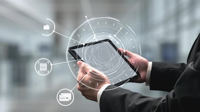 Digital wallet icons show mobile payment, digital wallet transfer, and online banking. Digital wallet supports secure payment, cashless transactions, and financial integration. Gist