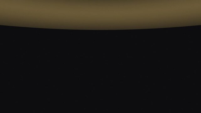 Abstract gold ribbon motion graphic on black backdrop for cinematic background overlay production.