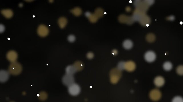 Looping gold bokeh light background with vertical motion