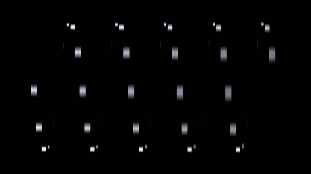 Abstract white digital sine wave animation moving across black screen with smooth flowing motion effect.