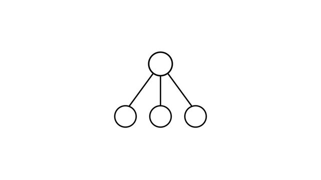 Animated Data Nodes Line Icon Motion Graphic