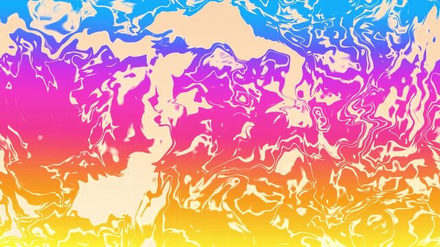 Vibrant Abstract Gradient with Swirling Rainbow Summer Colors and Dynamic Fluid Motion for Backgrounds and Design