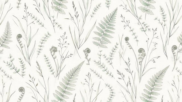 High-detail line work and perfectly balanced negative space seamless pattern in 8K resolution