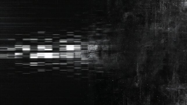 Abstract digital glitch background with data corruption and noise texture