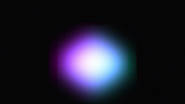 Abstract cyan and magenta light orbs moving on black background for dynamic motion graphic overlay.