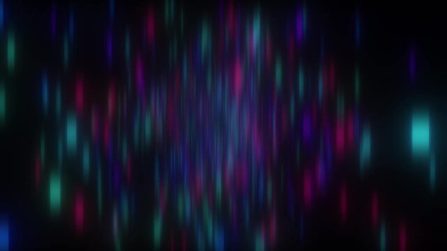 Neon light streaks glowing in dark background abstract motion blur loop animation colorful speed lines for vj party stage overlay
