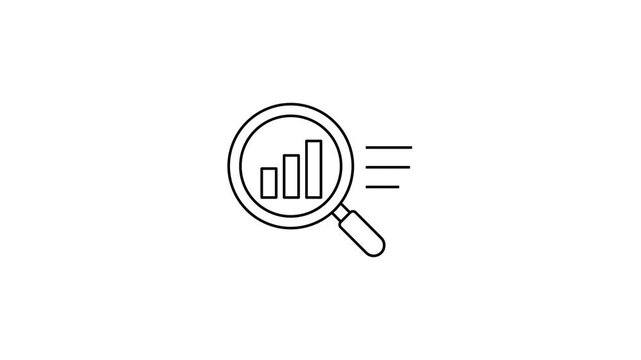 Animated Search Marketing Line Icon Motion Graphic
