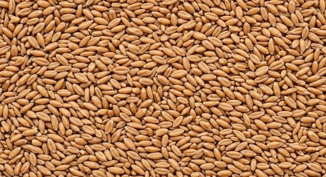 An abstract perspective of small, uniform cereal seeds clustered together, forming a deep, richly textured background and natural pattern, healthy, detail, raw
