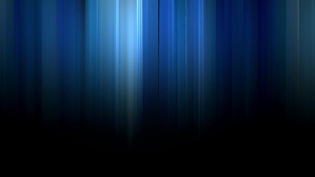 Abstract dark blue background with vertical luminous light streaks and deep black gradient shadows