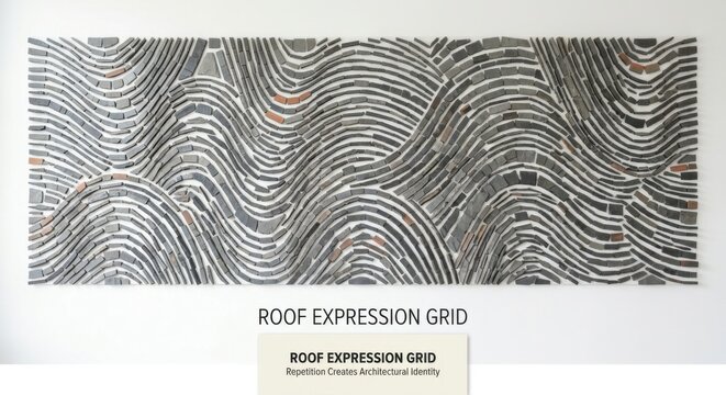 Roof Expression Grid: Textured Architectural Fragments in Organic Pattern