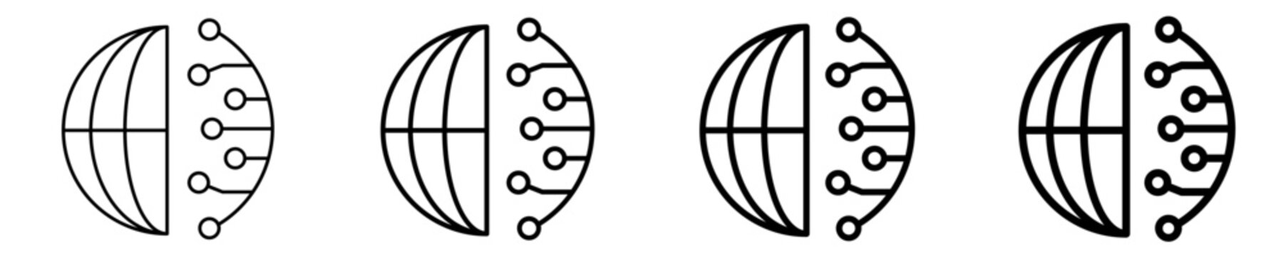 Global Connectivity Icon Set Different Style Collection