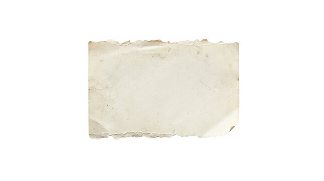 Old torn paper fragment isolated on transparent background