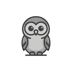 Obraz premium Cute cartoon owl illustration