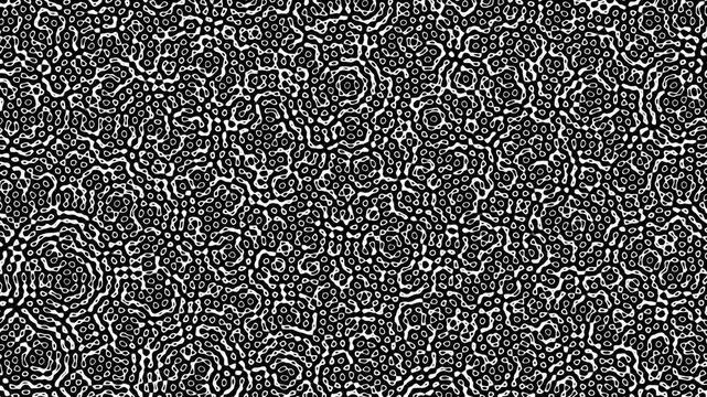 Abstract black and white chaotic wave interference pattern creating a mesmerizing textured digital background