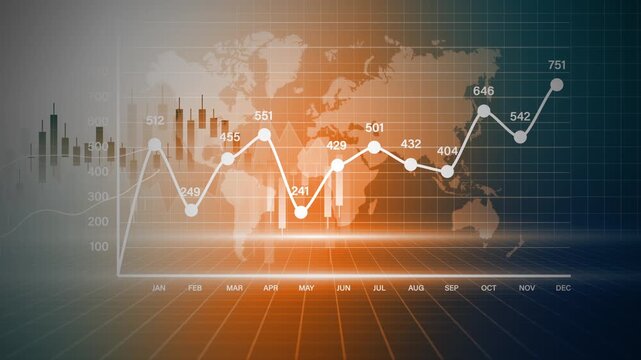 HUD infographic of financial, Business and financial investment, Business charts and data numbers, Information reports of business strategy for investment. Technology data analysis.