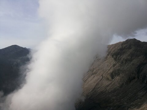 Volcanic Mountain Landscape at Mount Bromo East Java Indonesia