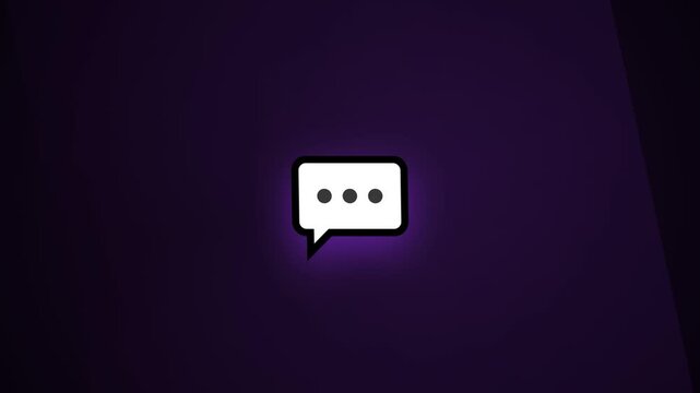 illustration video of a message icon symbol, taken from the front view