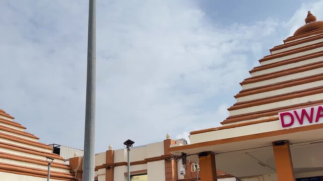 Dwarka Railway Station Entrance Building With Traditional Architectural Design