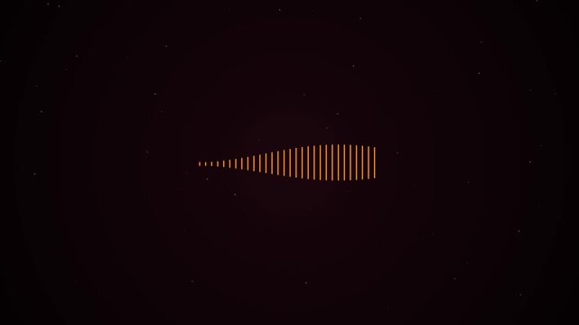 Digital sound waveform animation abstract audio visualization orange glow dark background