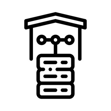 data warehouse line icon