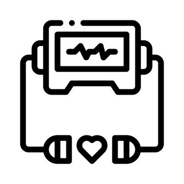 defibrillator line icon