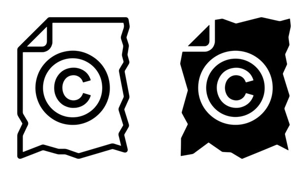 Copyright Symbol Icons, Intellectual Property Protection, Legal Rights, Creative Ownership, Trademark Law, Digital Rights Management, Vector Graphics