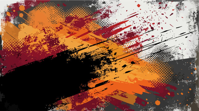 Vibrant Abstract Splatter Paint Artwork Design 2.