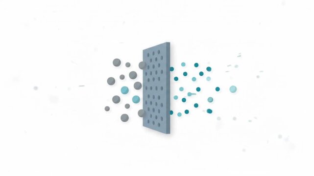 Reverse Osmosis Membrane Water Filtration Icon Animation Isolated on White Background