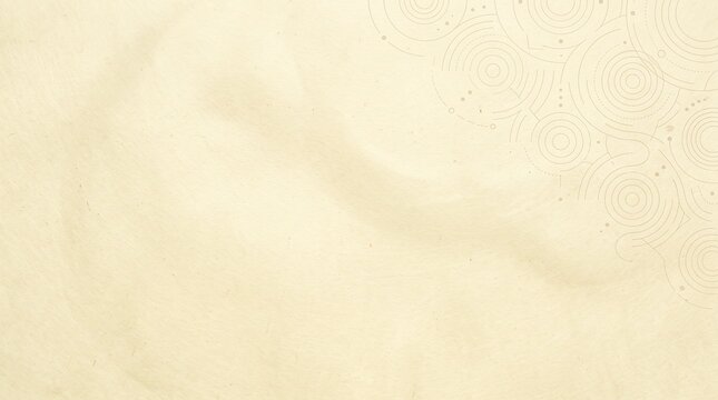 Abstract beige background with elegant thin line circles and subtle vintage paper texture