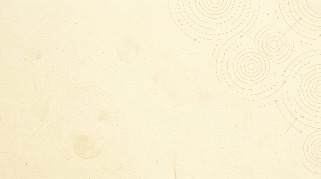 Abstract beige background with thin circle geometric lines and subtle vintage paper texture