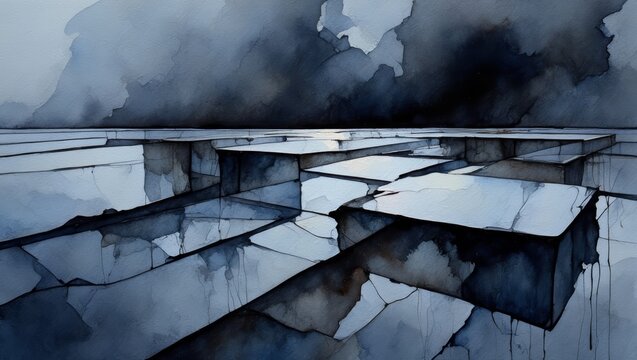 Abstract Ice Formation Landscape