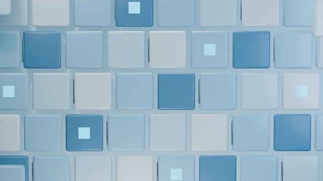 Ice Blue Rounded Square Folding Facade