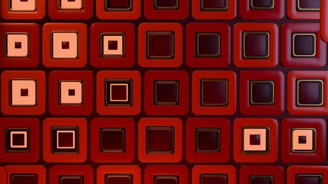 Crimson Rounded Square Aperture Grid