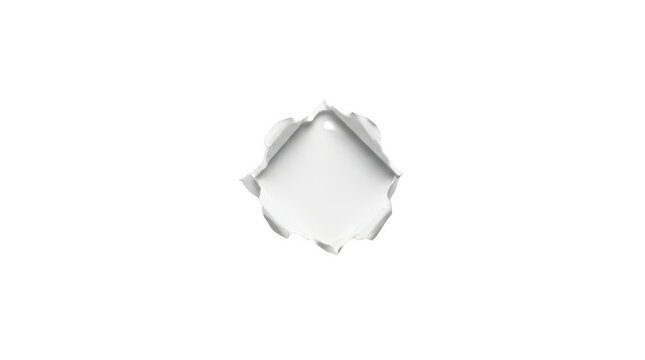 Torn paper hole, paper rip design element isolated on transparent background