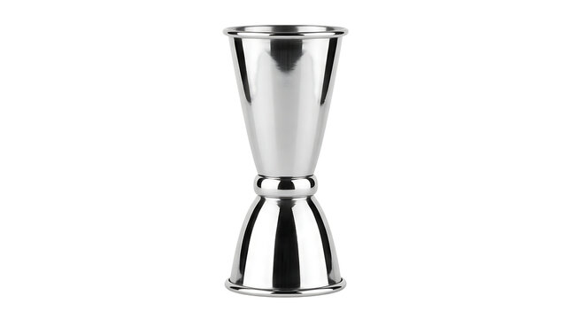 Stainless Steel Double Sided Cocktail Jigger Isolated on White