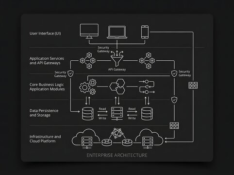Technical network architecture diagram showing cloud computing infrastructure on black background