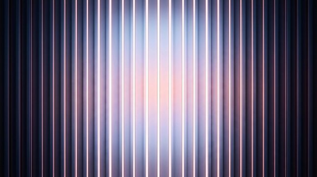 Vertical glowing light stripes with soft gradient background