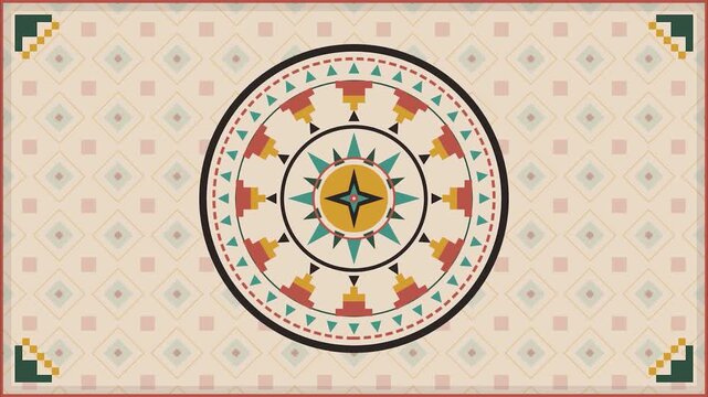 Indigenous peoples day geometric ethnic shield pattern illustration background for cultural celebration poster and heritage greeting cards