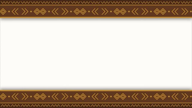 Traditional tribal geometric border patterns indigenous peoples' day ethnic style decorative graphic elements for cultural celebration banner header background