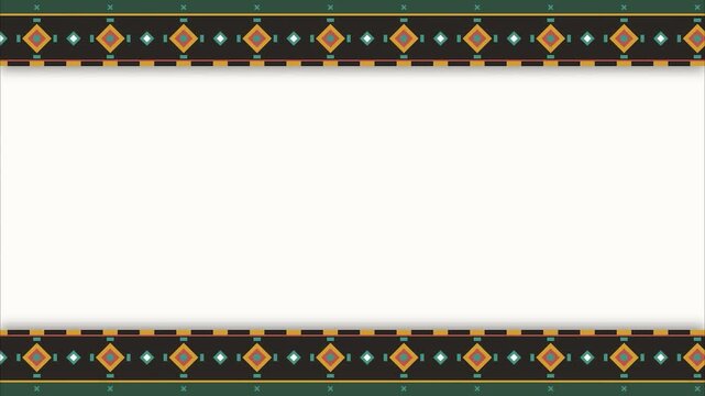 Native american flag pattern for indigenous peoples' day ethnic geometric tribal motif border illustration digital background for cultural heritage celebration