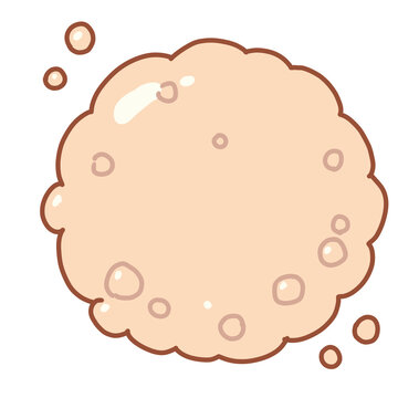 Cute lysosome cell organelle or intracellular digestion biology illustration isolated