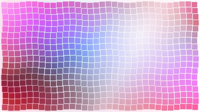 Abstract mosaic grid pattern featuring gradient color shifts of pink, purple, blue, and deep red squares across canvas