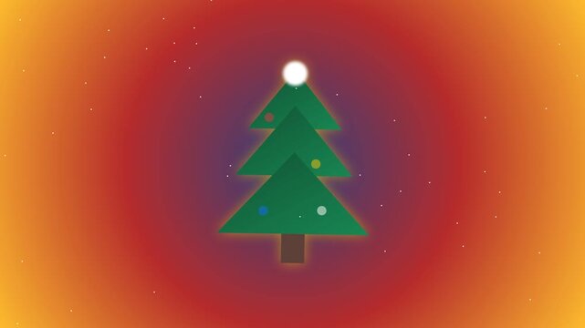 Stylized christmas tree pattern on glowing warm background