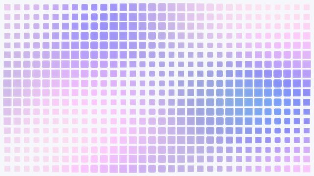 Abstract geometric grid background with soft purple and blue rounded squares arranged in a gradient pattern design