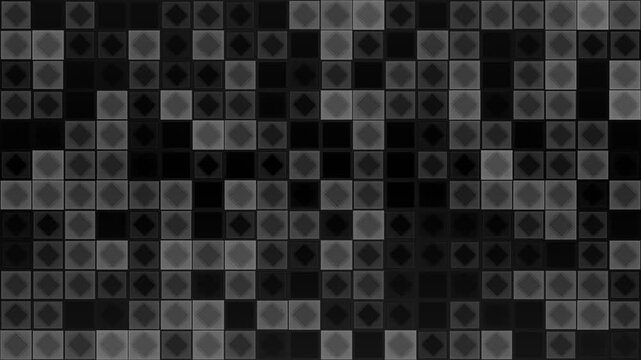 Abstract dark gray geometric tile background with subtle square and diamond patterns in minimal modern digital design style