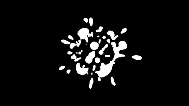 Liquid splash explosion FX, water bubbles burst, fluid flash elements, flowing FX cartoon drip, liquid hand drawn  blasts, splash and flow effects on black screen background.